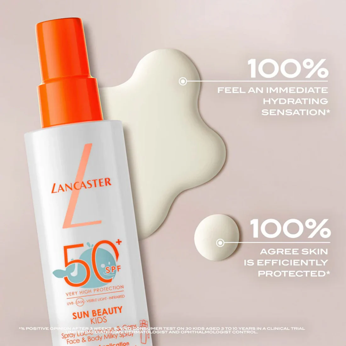 Sun Sensitive Wet Skin Application Water Resistant Milky Spray Latte Solare Spray Bambini SPF 50+ - Image 3