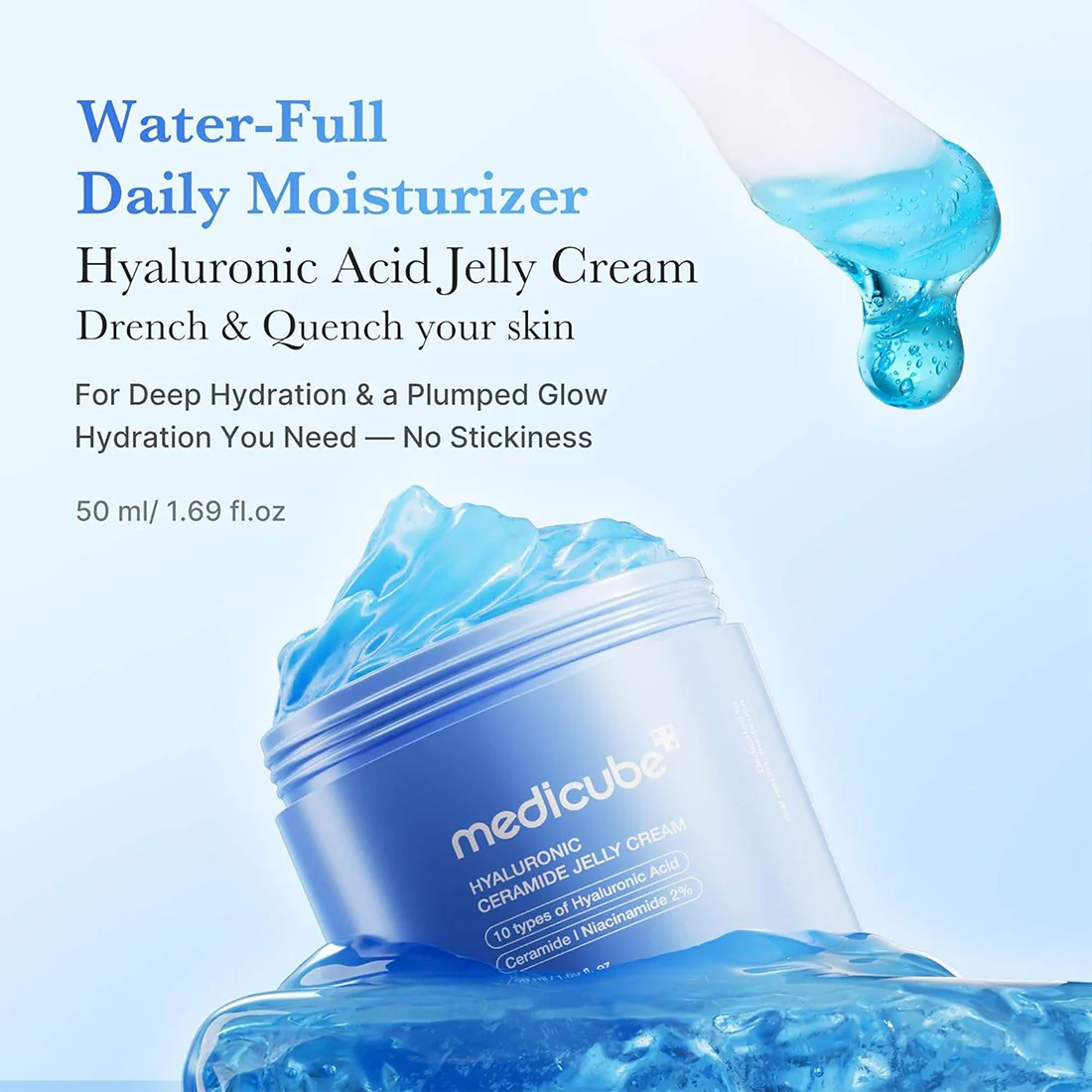 Hyaluronic Ceramide Jelly Cream Crema Gel Idratante all'Acido Ialuronico - Image 4