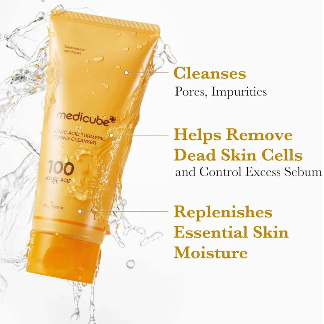 Kojic Acid Turmeric Toning Cleanser Detergente Viso Illuminante Esfoliante per Tono Uniforme - Image 2