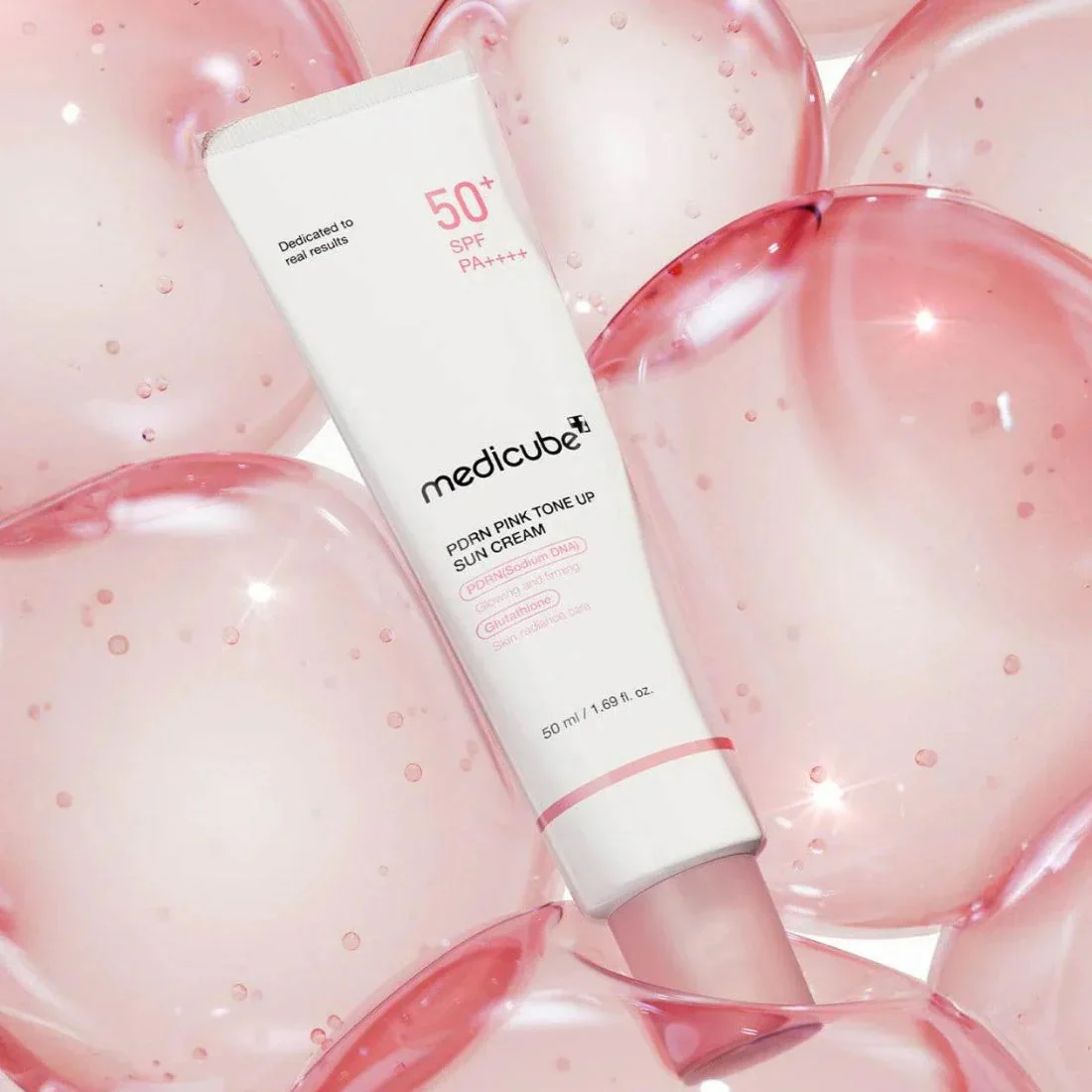 PDRN Pink Tone Up Sun Cream SPF50+ PA++++ Crema Solare Illuminante con Effetto Tone-Up Rosa - Image 2